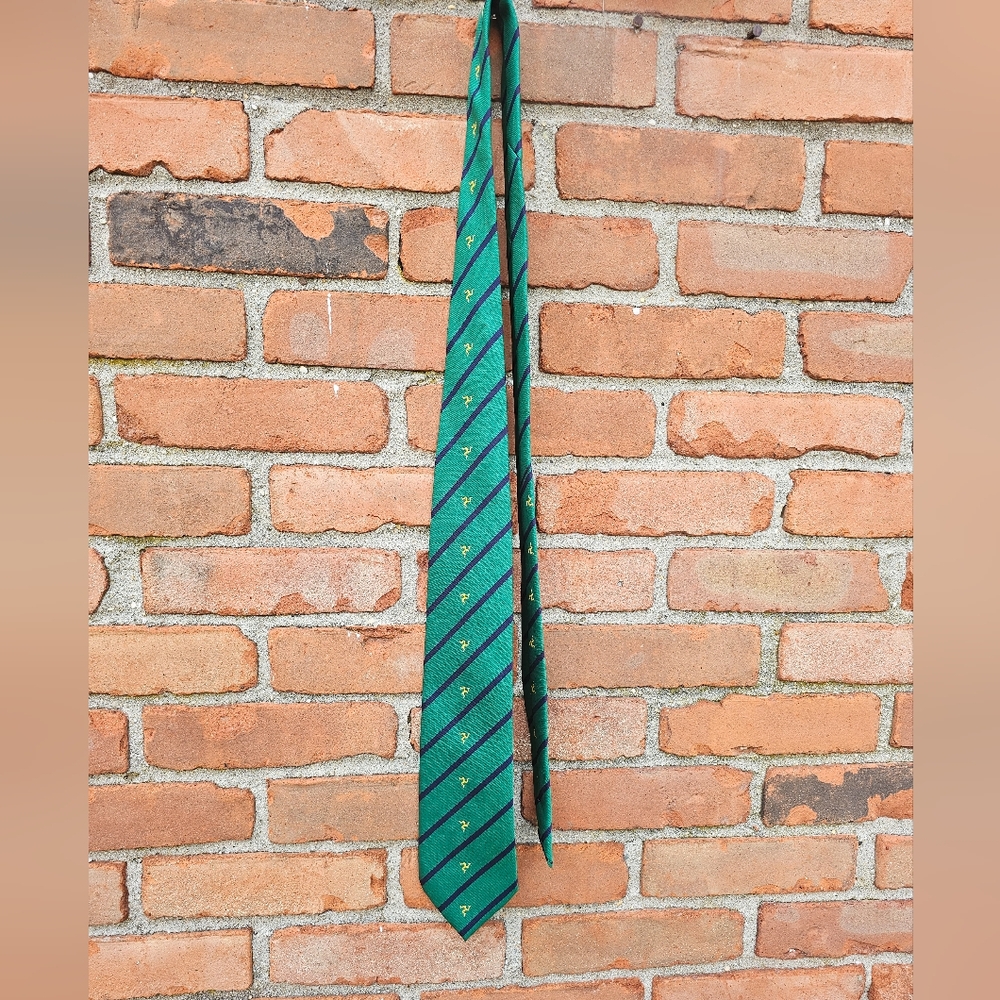 VTG Lloyd Attree & Smith Dapper Academia Tie | Green, Black & Gold | Classic Pre